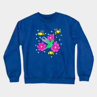 Hummingbird Floral Crewneck Sweatshirt